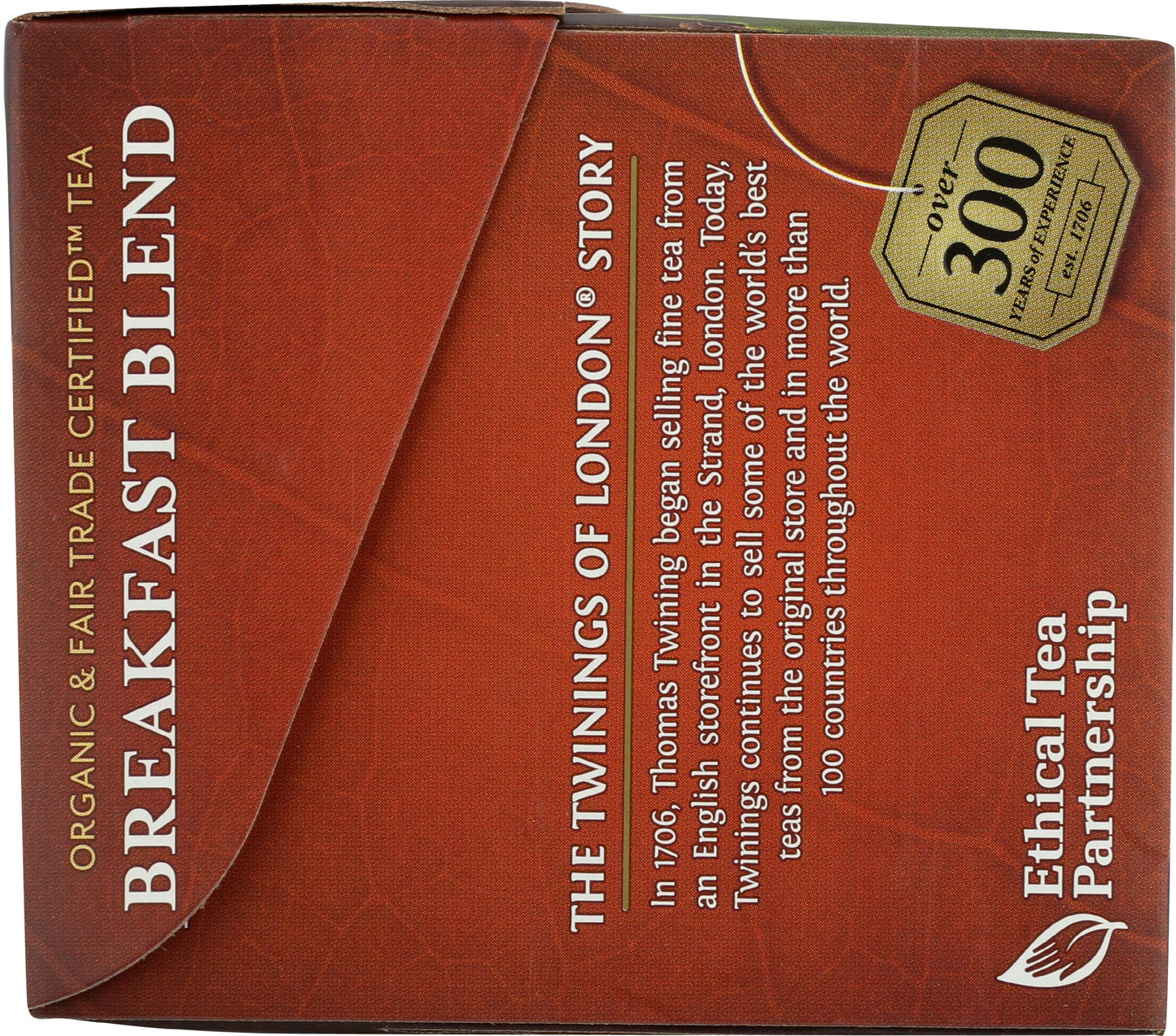 Twinings Of London Organic And Fair Trade Certified Breakfast Blend Tea Bags, 20 Count