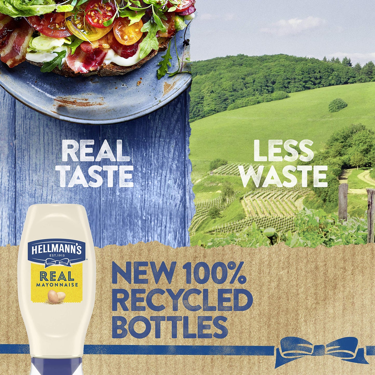 Hellmanns Real Mayonnaise 6 count Real Mayo Squeeze Bottle For a Creamy Sandwich Spread or Condiment Gluten Free  Made With 100% Cage-Free Eggs 11.5 oz