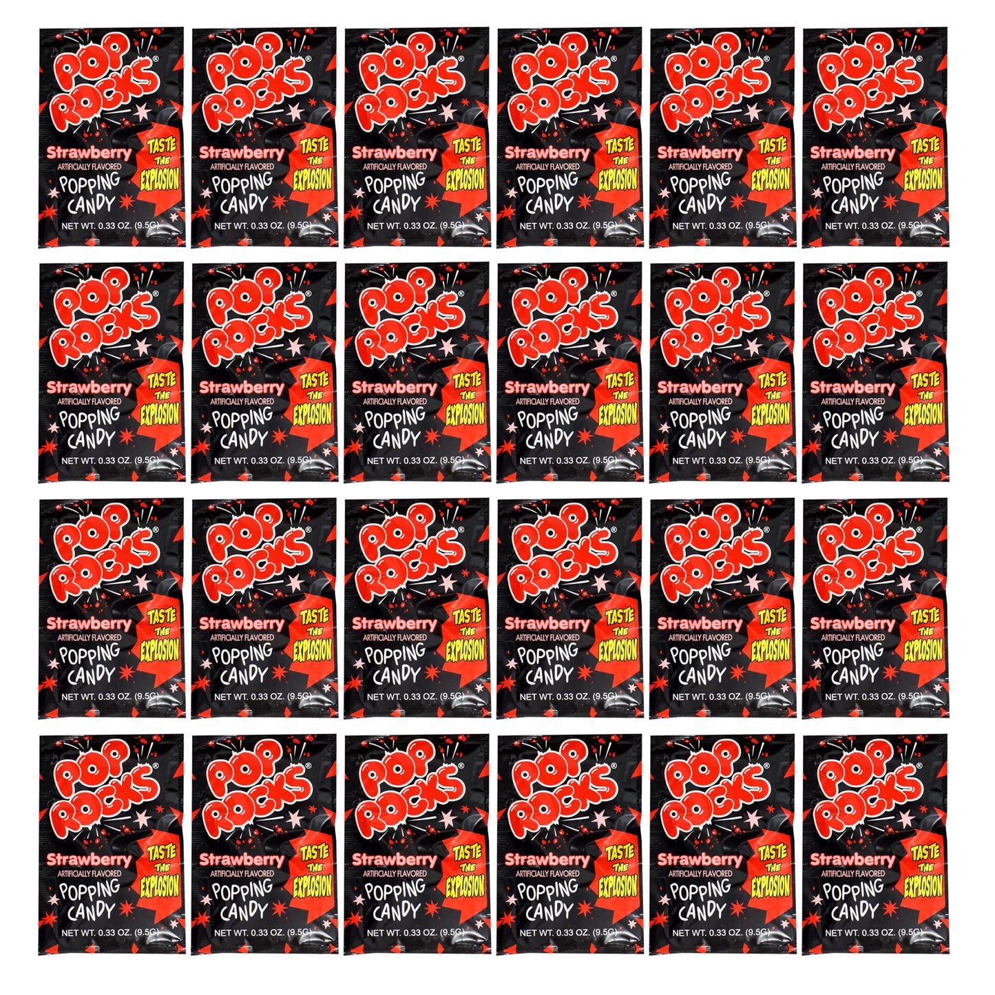Pop Rocks Strawberry, 24 Pack, Popping Candy, Fun Candy