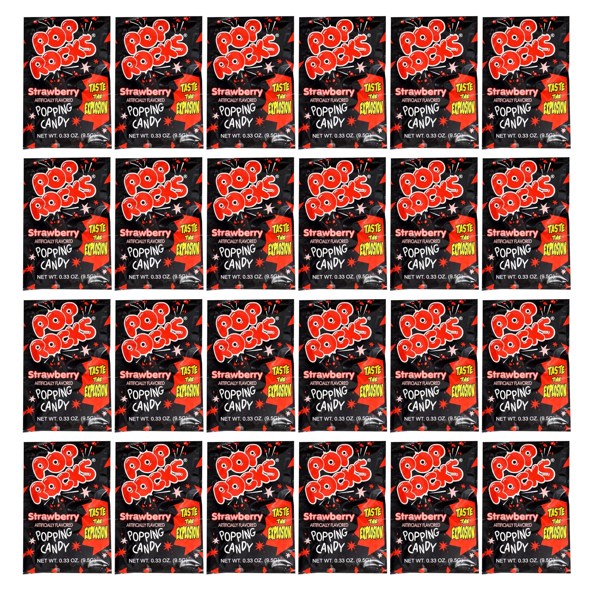 Pop Rocks Strawberry, 24 Pack, Popping Candy, Fun Candy