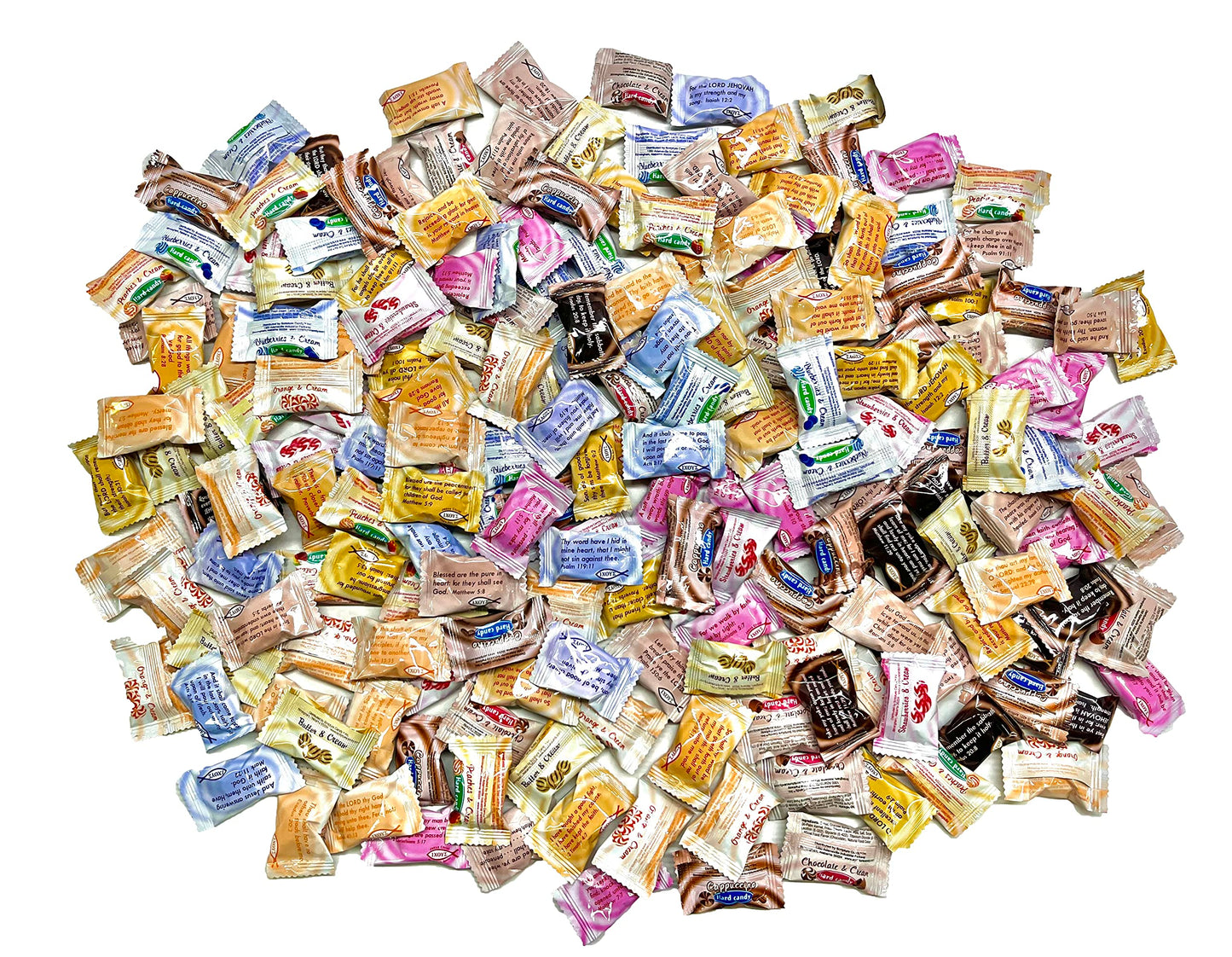 Scripture Candy, Assorted Cream Flavor Hard Candy, 180 Pieces