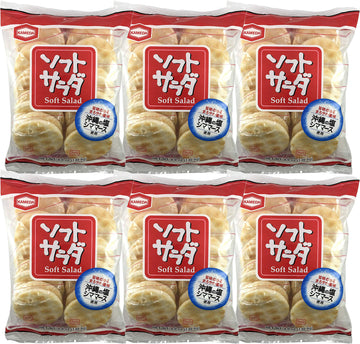Kameda Soft Salad Rice Crackers 20pcs 4.9oz (6 Pack)
