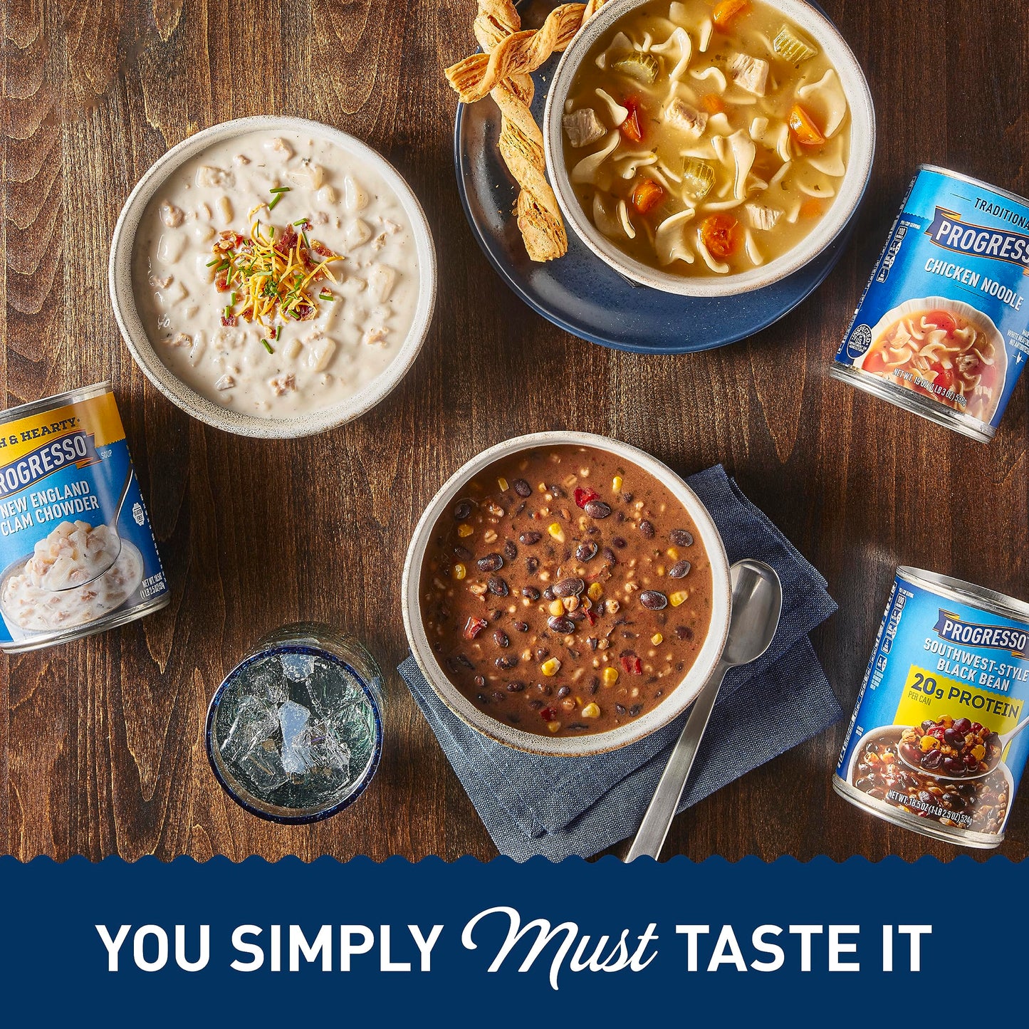 Progresso Italian-Style Bean and Pasta Protein Soup  Vegetarian  18.5 oz (Pack of 12)