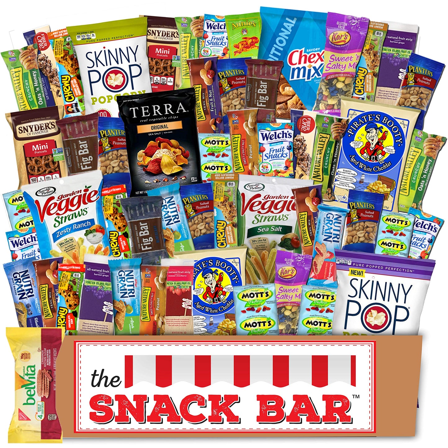 The Snack Bar Healthy Snack Care Package - 52 Piece Set - Variety Gift Box for Office, College, Military, Work, Students
