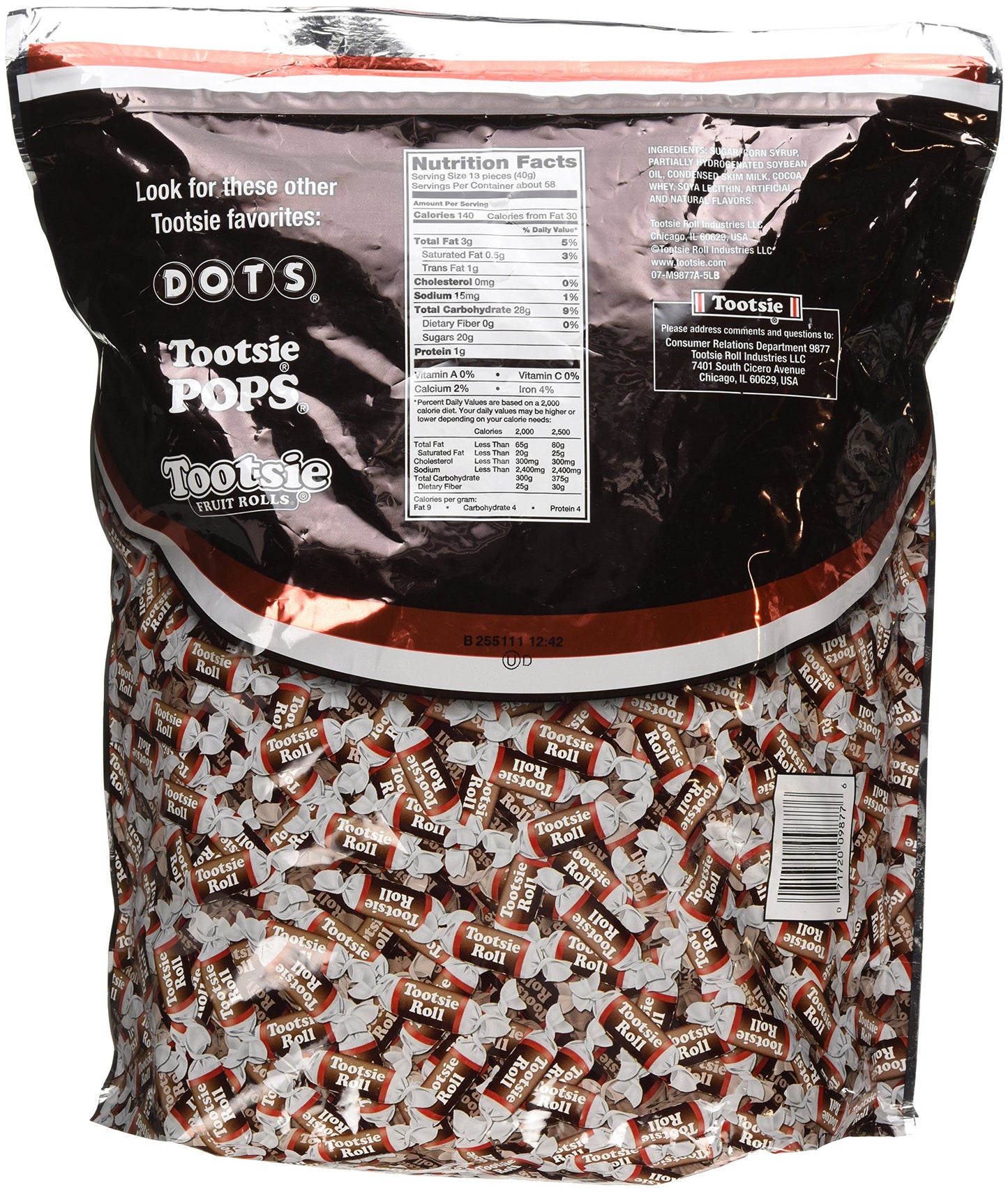 Tootsie Roll Midgees Candy 5 Pound Value Bag 760 Pieces