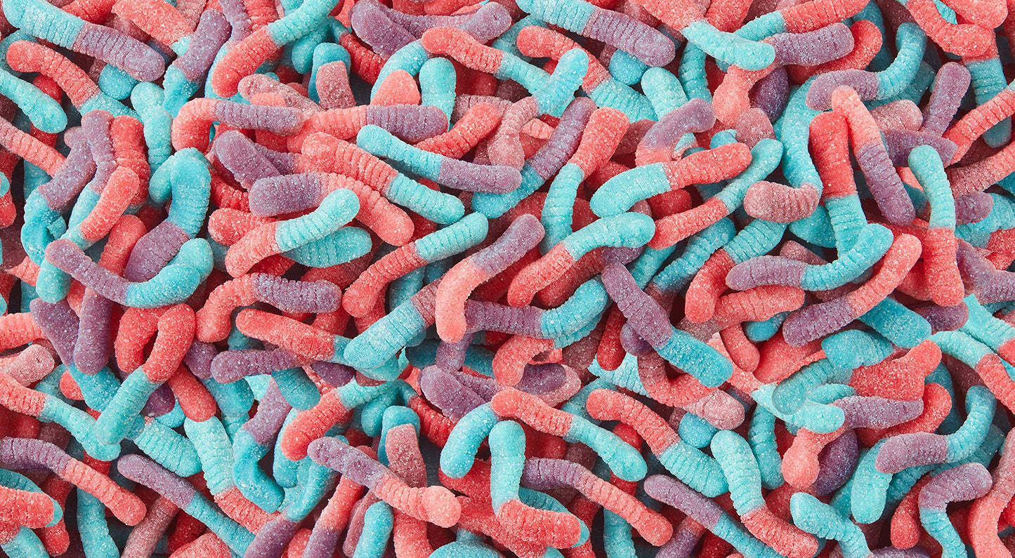Trolli Sour Brite Crawlers, Very Berry, Sour Gummy Worms, 28.8 Ounce Resealable Bag (Pack of 4)