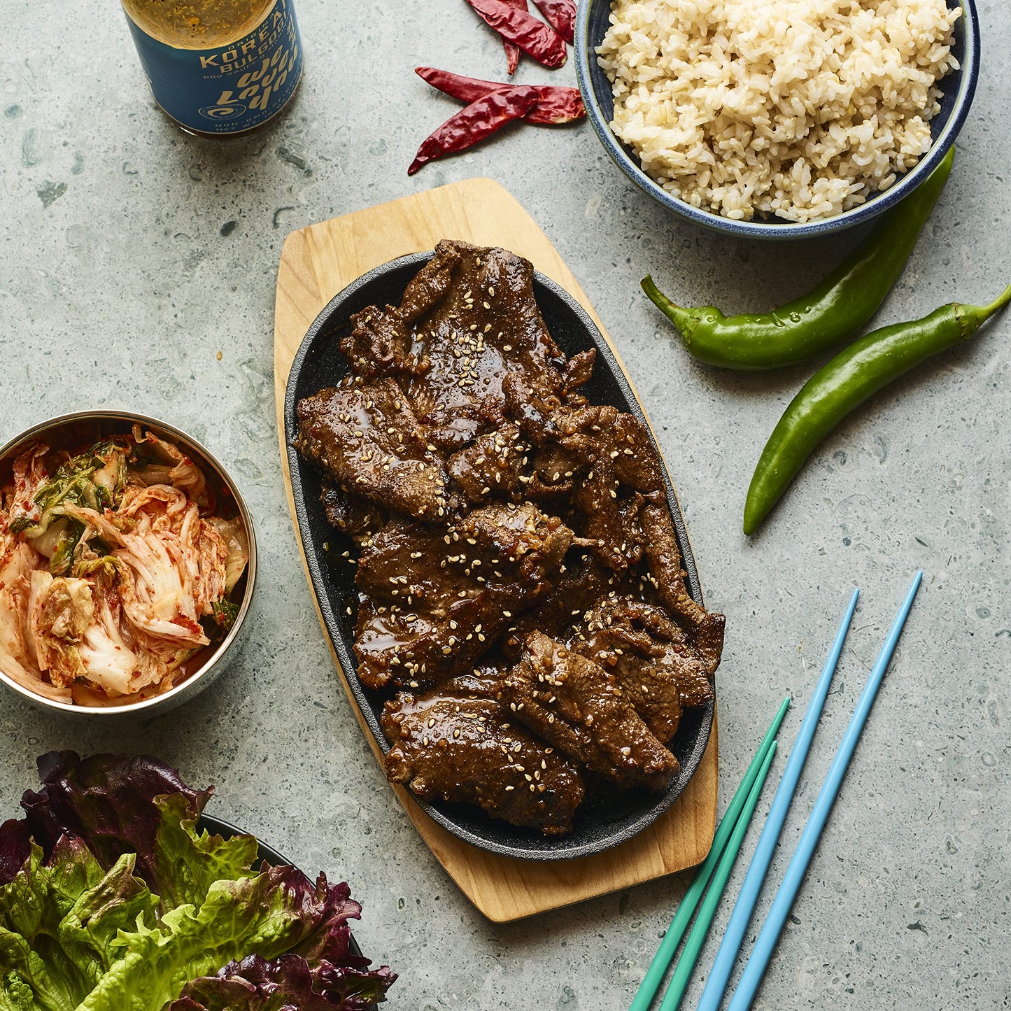 Original Korean Bulgogi Kalbi galbi BBQ Marinade & Sauce gluten-free Non-gMO Vegan OU Kosher 15oz (pack of 1)