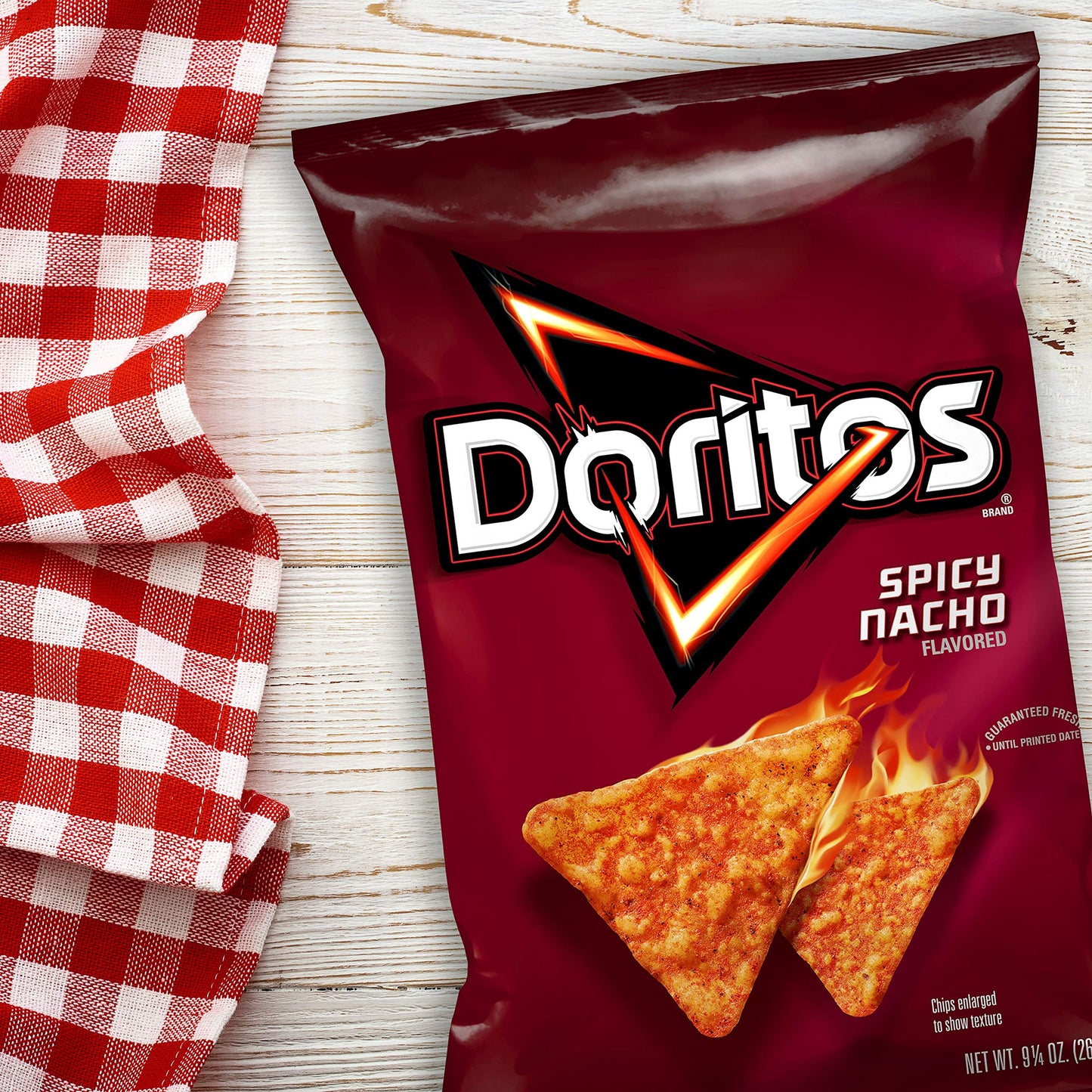 Doritos Tortilla Chips Spicy Nacho, 9.25 Oz