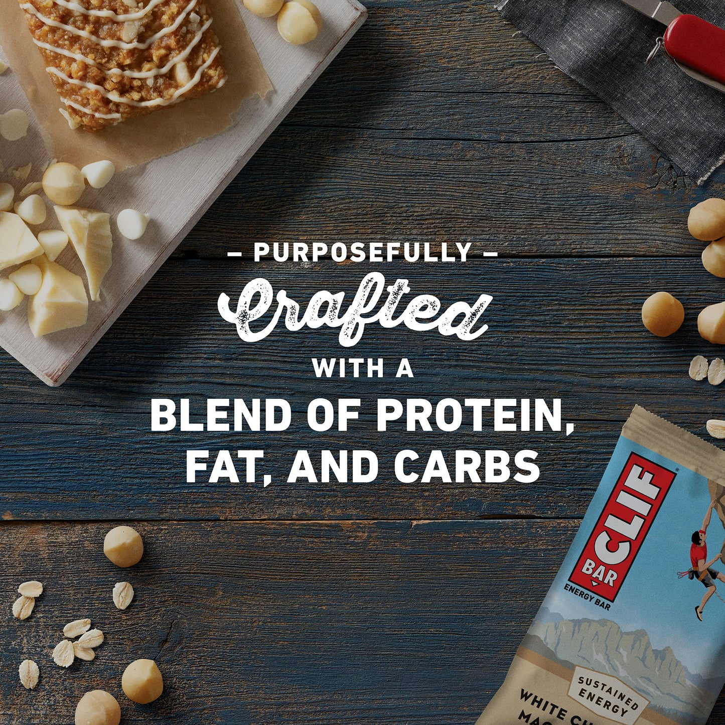 Clif Bars - Energy Bars - White Chocolate Macadamia Nut Flavor - Made With Organic Oats - Plant Based Food - Vegetarian - Kosher