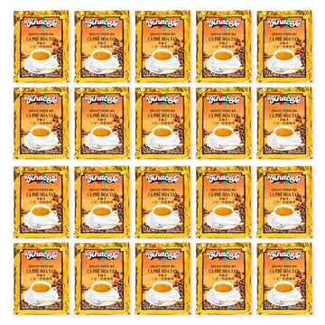 Vinacafe 400 Cts Vietnamese Instant Coffee Mix 3 in 1 Single Serves (Pack of 20 | 20 Sachets Per Bag)