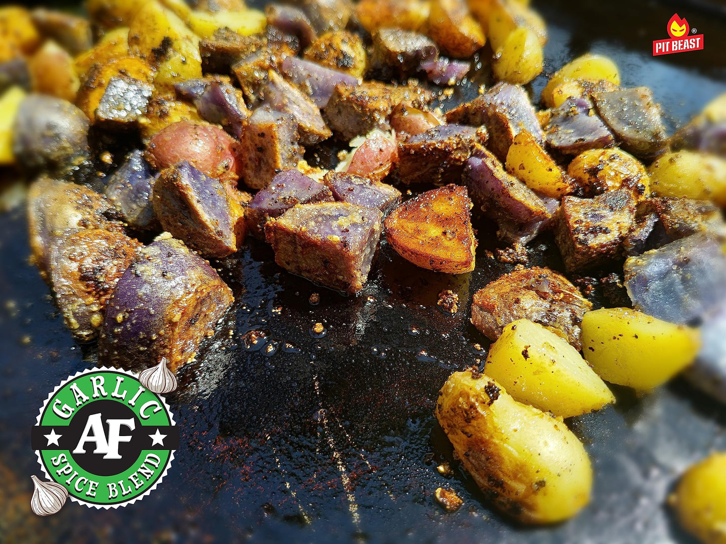 Pit Beast Garlic AF - Garlic, Salt, and Pepper BBQ Rub Seasoning | ALL PURPOSE EXTREME GARLIC FLAVOR SPICE BLEND | Chicken, Past