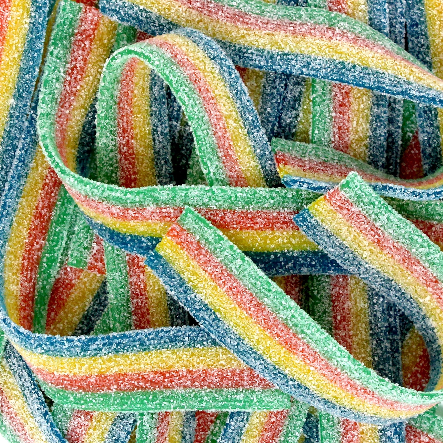 SNACKTERY Rainbow Sour Belts - Vegan & Kosher Gummy Candy - 4 oz - Multicolor - 2 Pack