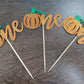 24Pcs Orange Glitter Pumpkin One Cupcake Toppers, Little Pumpkin 1St Birthday Cupcake Toppers One Pumpkin Cupcake Picks For Firs