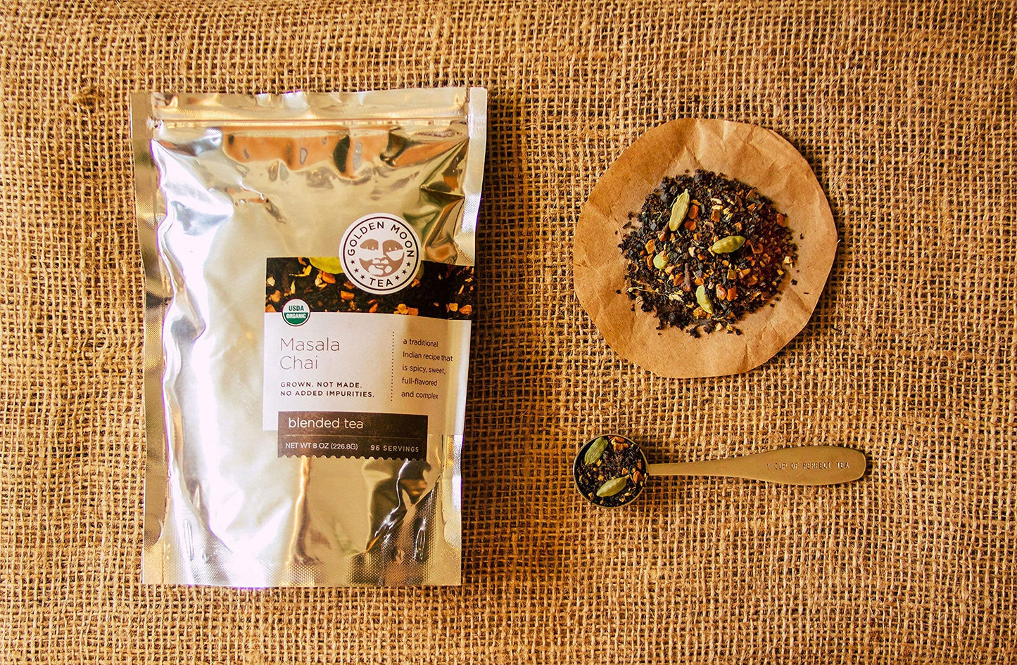 Golden Moon Tea Masala Chai Tea, 181 Servings, Organic, 16 Ounces