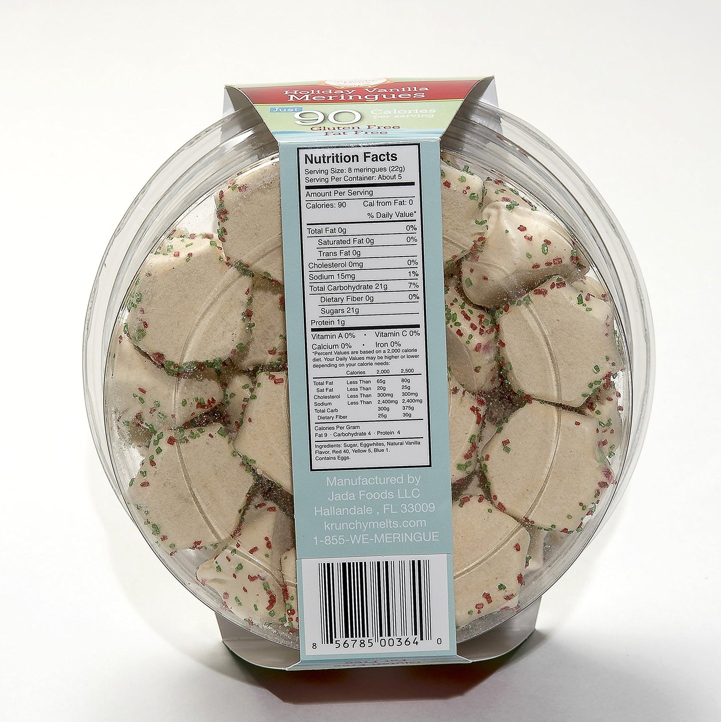 Krunchy Melts Original Meringue Cookies | Holiday Vanilla Flavor | Only 90 Calories Per Serving | Fat Free, Gluten Free, Dairy Free (4 Oz)