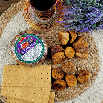 Baraka Dried Figs No Sugar Added All Natural High Fiber Vegan Dried Fruit Snacks | No Additives, No Preservatives, Gourmet Quali