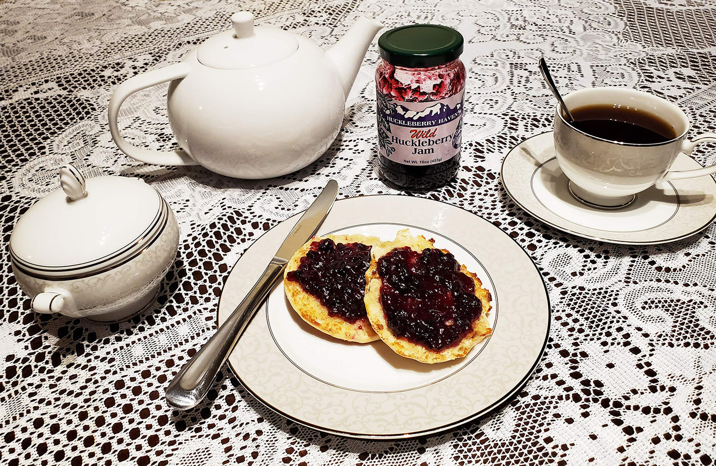 Wild Huckleberry Jam, 16 Ounces By Huckleberry Haven, Inc.