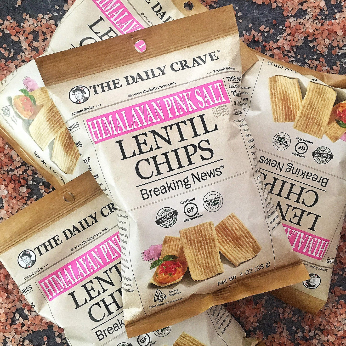 The Daily Crave Lentil Chips Multipack, Gluten Free, Non Gmo, 6 Ounces (Pack Of 4)