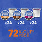 Maxwell House Variety Pack With Breakfast Blend Light Roast, House Blend Medium Roast, And French Roast Dark Roast K-Cup® Coffee Pods (72 Ct. Pack)