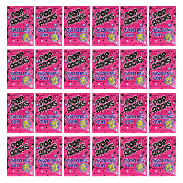 Pop Rocks Bubble Gum, 24 Pack, Popping Candy, Fun Candy