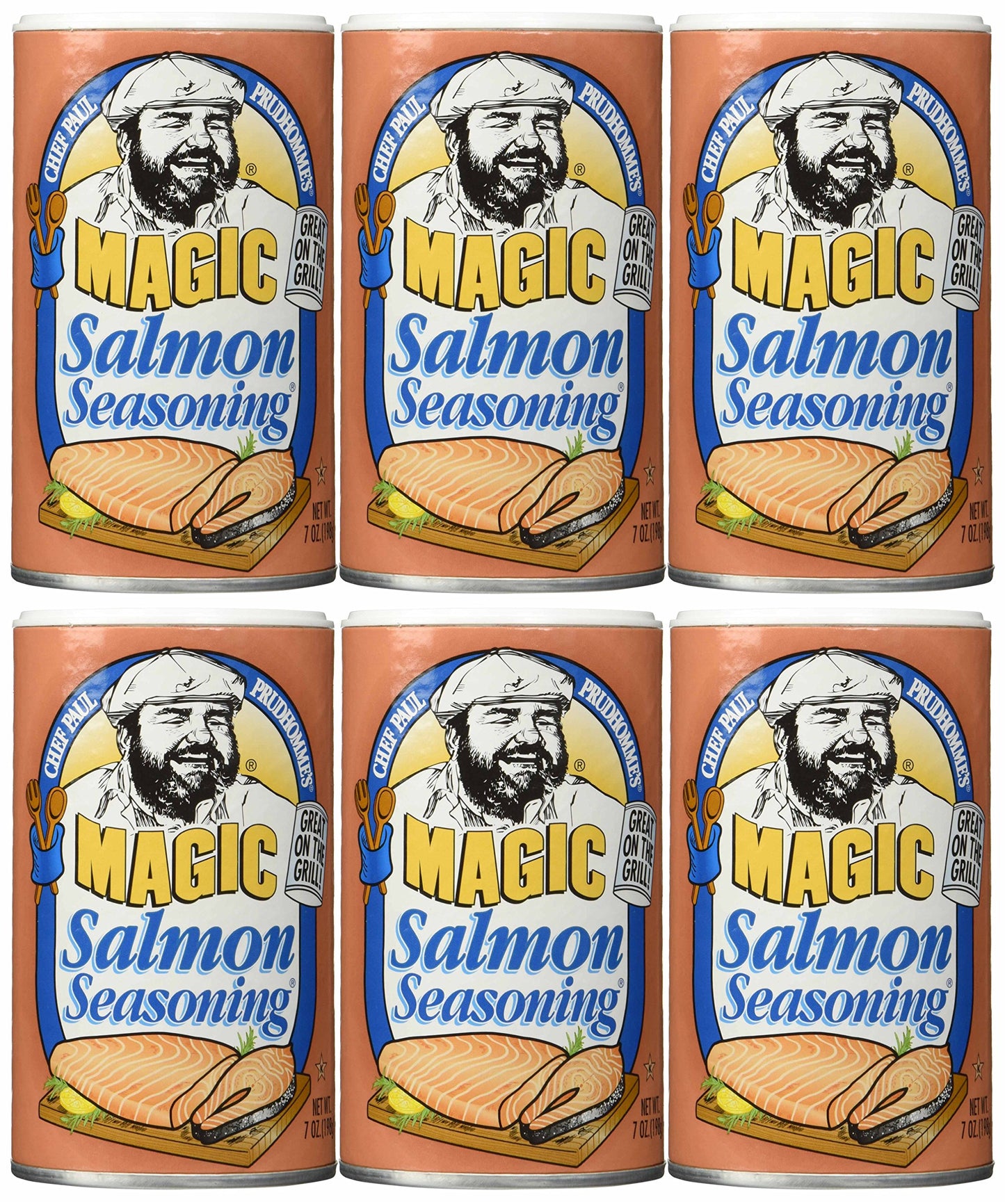 Chef Paul Salmon Magic Seasoning, 7 Ounce (Pack Of 6)