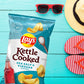 Lay'S Kettle Cooked Sea Salt & Vinegar Flavored Potato Chips, 8 Oz