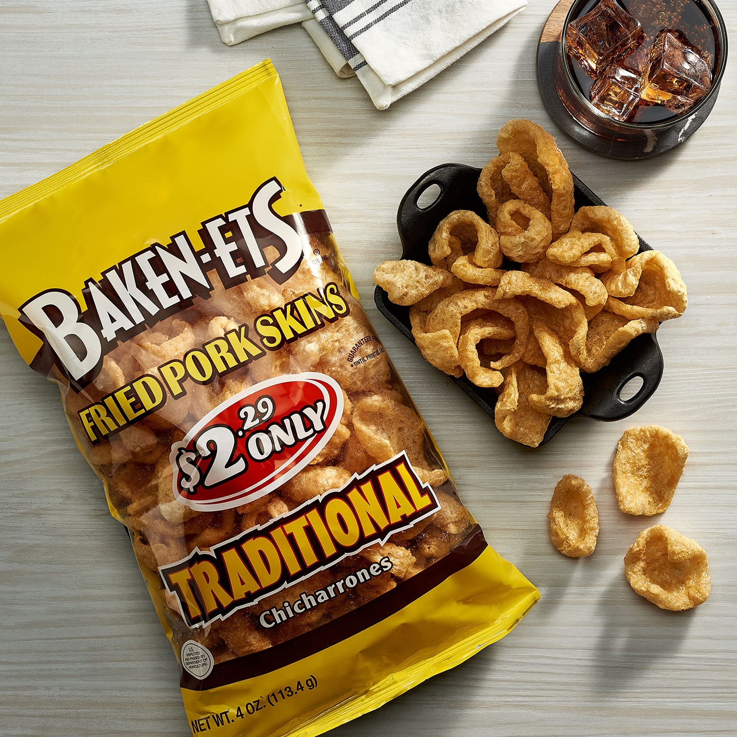 Baken-Ets Pork Rinds, Variety Pack, 0.625 Ounce (Pack Of 24)