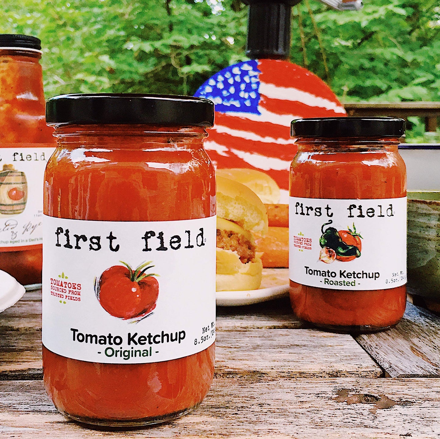 First Field Original Tomato Ketchup 100% Jersey Fresh Tomatoes By The Njda Gluten Free 8.5 Oz