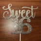 Sweet 16 Cake Toppers Rose Gold Glitter, Sweet 16 Cake Topper, Sweet 16 Birthday Cake Topper, 16Th Birthday Cake Topper, Sweet 1