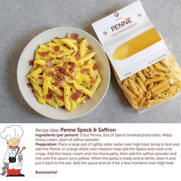 GUSTA Penne Rigate Pasta - Organic Duspirit-inspired flavor Wheat - Non-GMO - 17.64oz (Pack of 4)