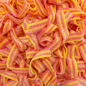 SOURZAP Sour Belts - Strawberry-Banana Flavor Gummy Candy, 8-Ounce Pack, Dye Free, Perfect for Snacking and Gifting