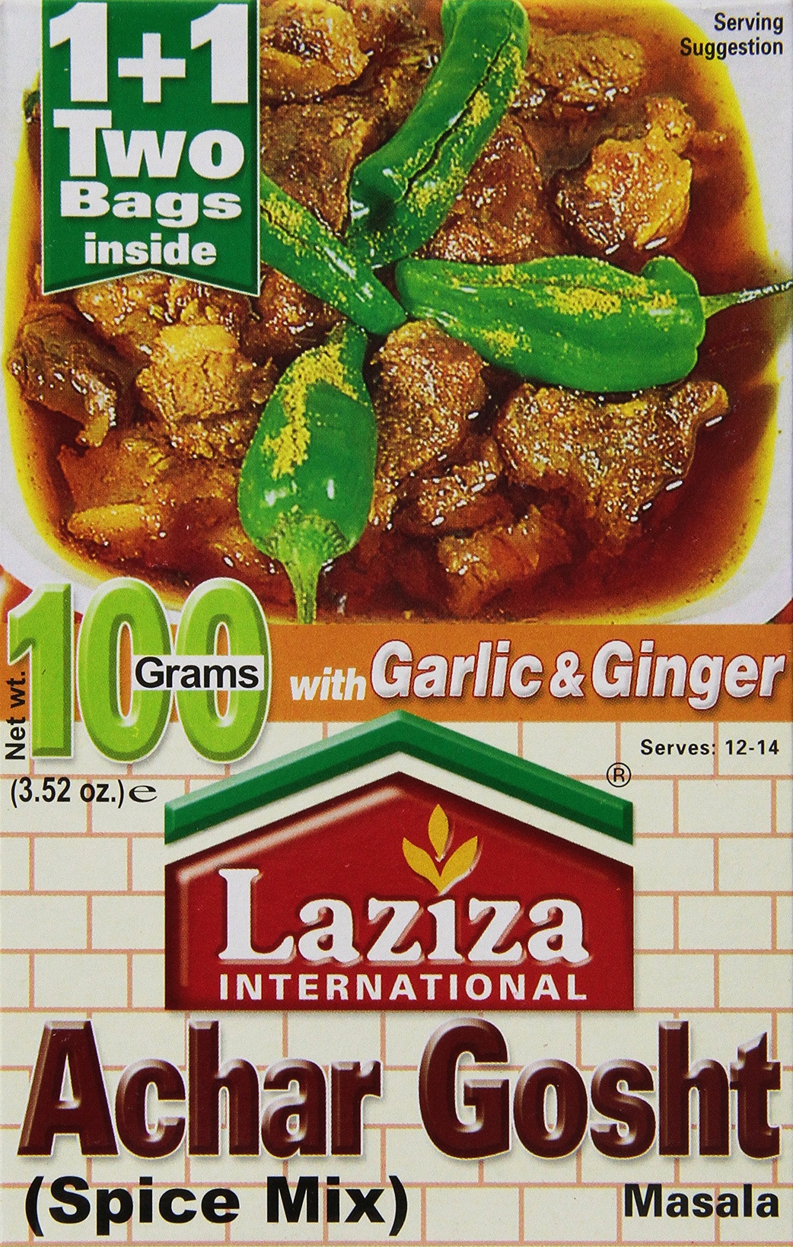 Laziza Achar Gosht Masala, 100-Gram Boxes (Pack of 6)