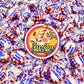 Fusion Sweets Sugar Free Peppermint Starlight Candy - 1 lb Bulk Bag - Individually Wrapped - Red and White - Keto Friendly
