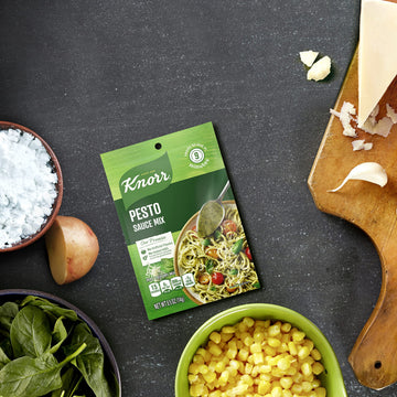 Knorr Sauce Mix Pesto Pasta Sauce For Simple Meals and Sides No Artificial Flavors, No Added MSG 0.5 oz