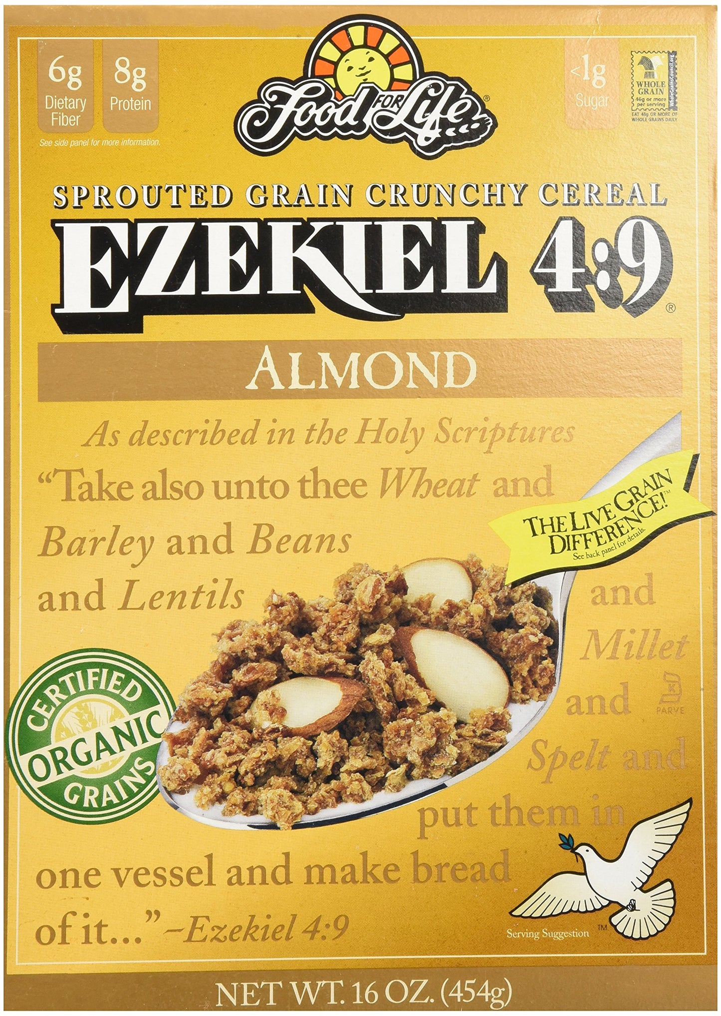 Food For Life Ezekiel 4:9? Sprouted Grain Cereal Almond 16oz