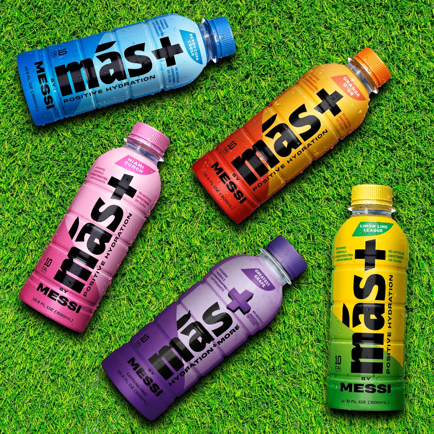 M?s+ By Messi Greatest G  Sports Drink & Hydration Beverage  Natural Flavors with Vitamins and Electrolytes  No Artificial Sweeteners or Colors  12-pack