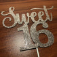 Sweet 16 Cake Toppers Rose Gold Glitter, Sweet 16 Cake Topper, Sweet 16 Birthday Cake Topper, 16Th Birthday Cake Topper, Sweet 1