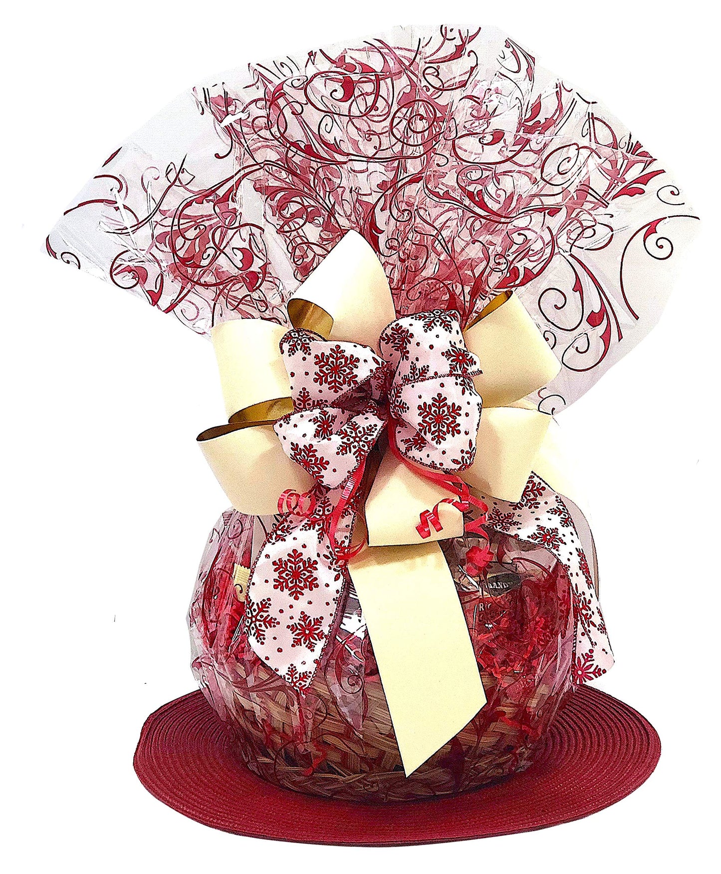 Gifts of Gourmet Hand-Crafted Chocolate Gift Basket - 14 Pieces, Medium, Red Swirl
