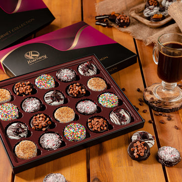 Kremery Creamy Chocolate Cravings - Diwali & Halloween Treats Chocolate Covered Sandwich Cookies And Cream Gift Basket (20 Count