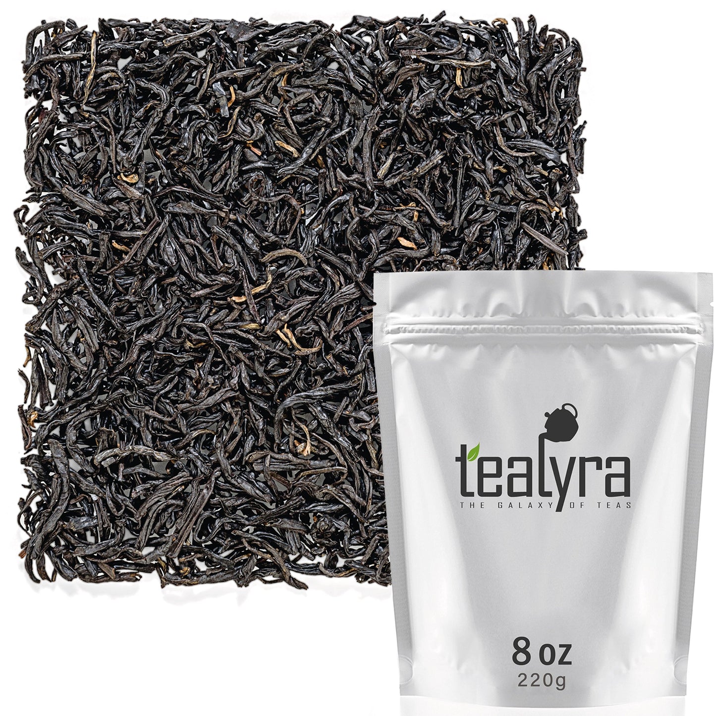 Tealyra Keemun Mao Feng Black Loose Leaf Tea - 220g (7.76 Ounce) - Premium English Breakfast Tea