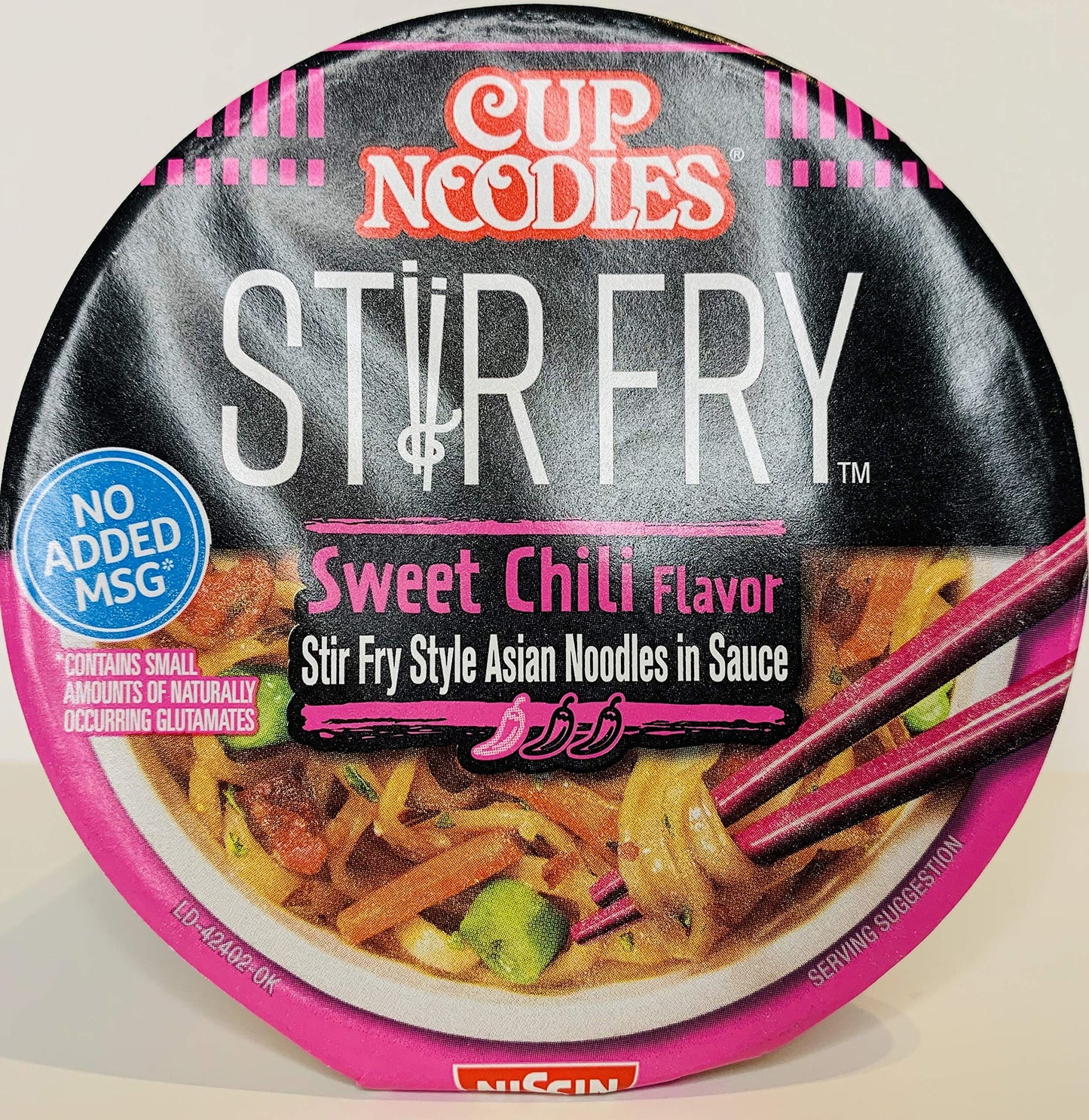 Nissin Cup Noodles Stir Fry Variety 4 Pack: Teriyaki Beef, Teriyaki Chicken, Hot Garlic Chicken, Sweet Chili