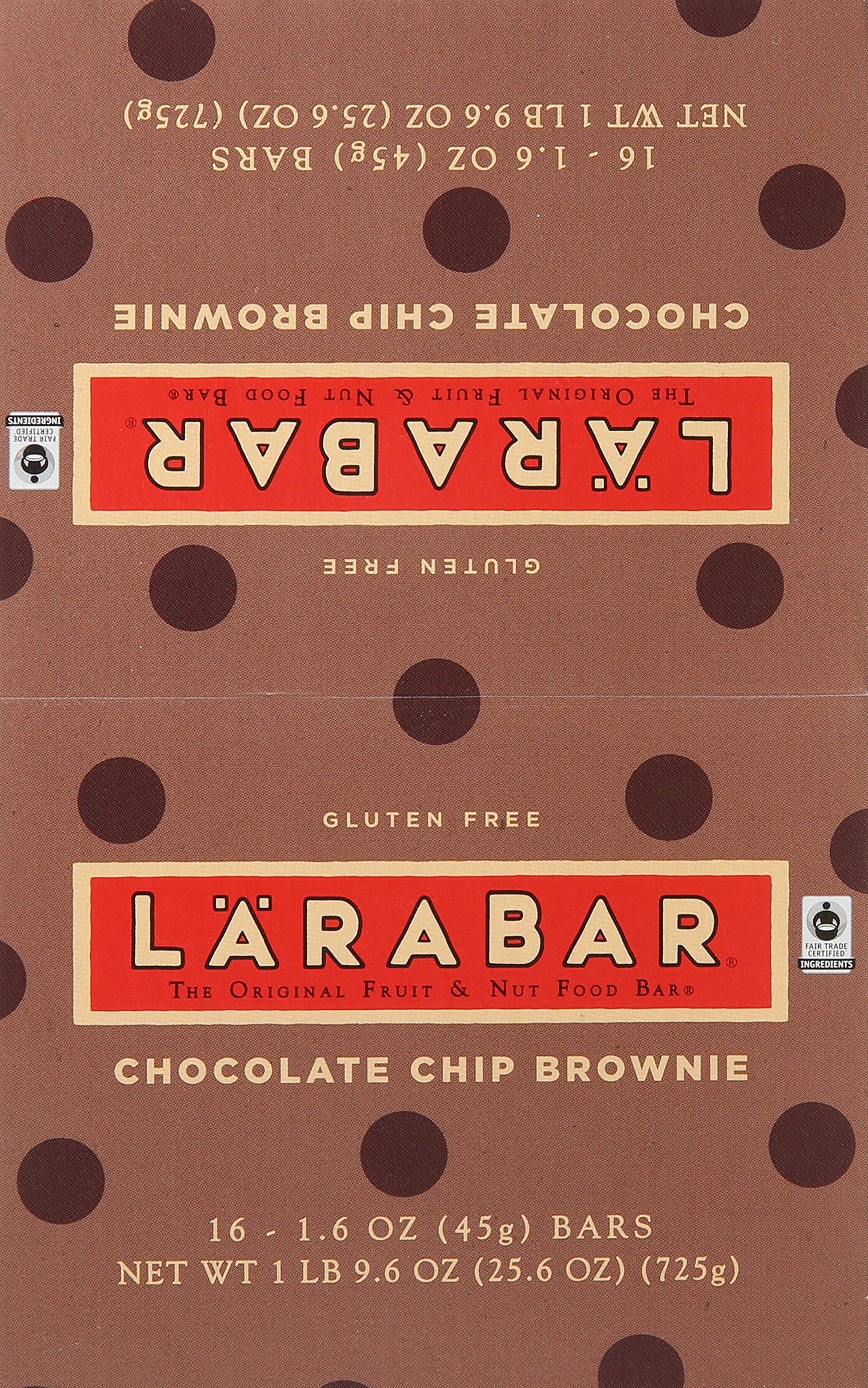 General Mills Larabar Gluten Free Bar, Chocolate Chip Brownie, 1.6 oz (16 Count)