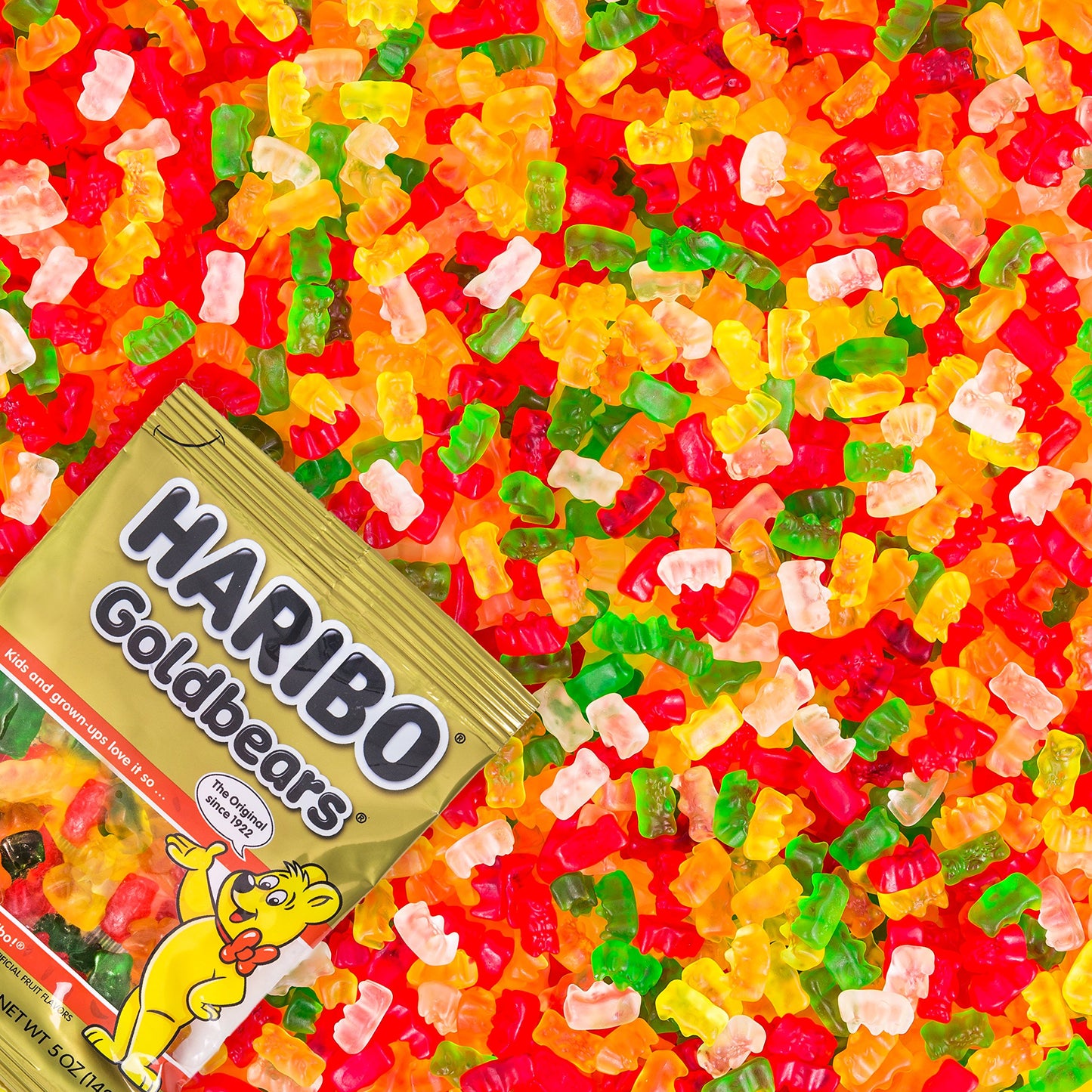 Haribo Goldbears, Gummi Candy, 5 Oz Bags (12 Packs) Assorted Flavors