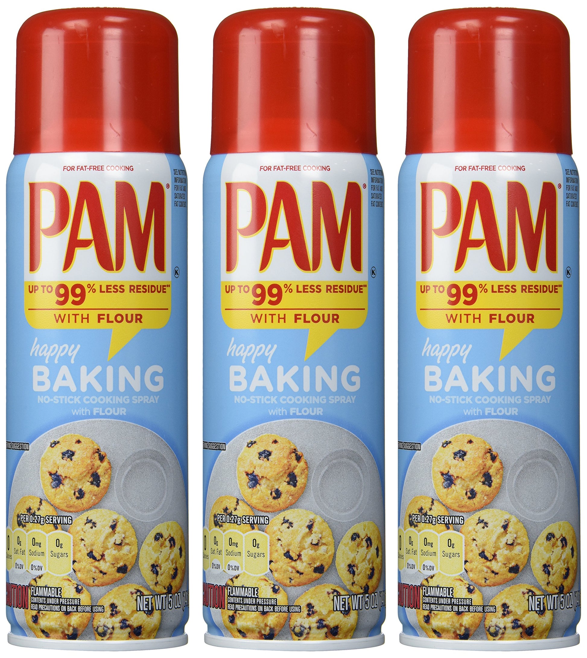 Pam Baking Spray With Flour 5 Fl Oz Pack, 15 Ounce, (Pack Of 3)