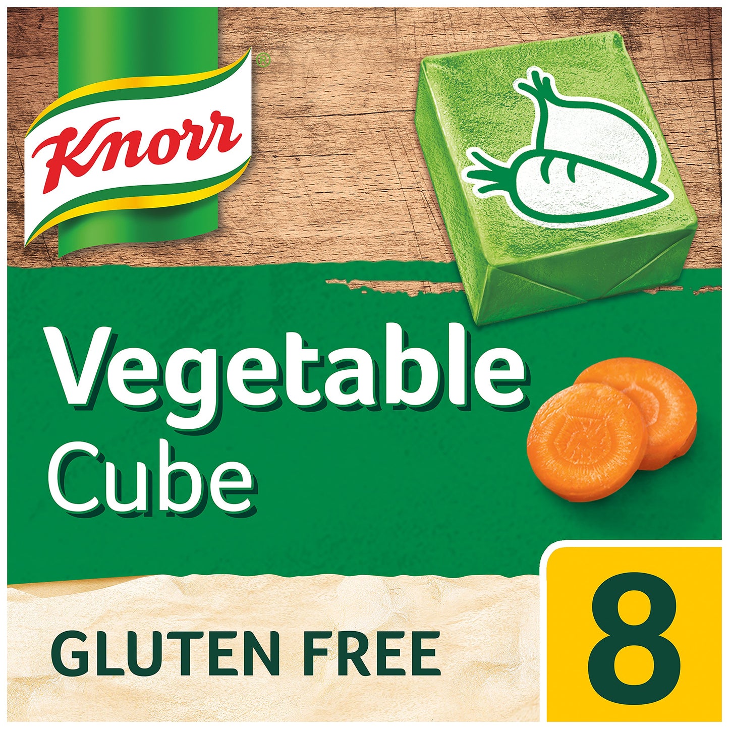 Knorr Vegetable Stock Cubes, Pack of 8, 80g (0.35 Ounce Each)