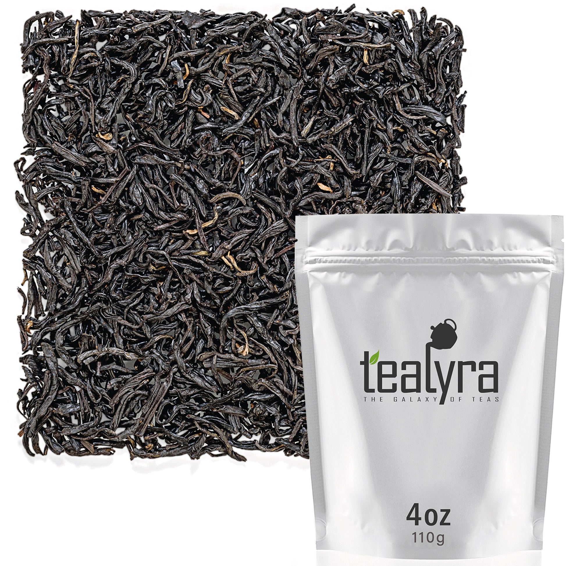 Tealyra Keemun Mao Feng Black Loose Leaf Tea - English Breakfast - 4 Ounce (110g)