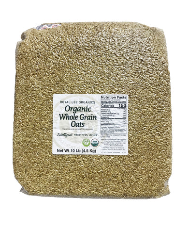 Royal Lee Organics Organic Gluten Free Grain Oat Groats 10 Lb Bag