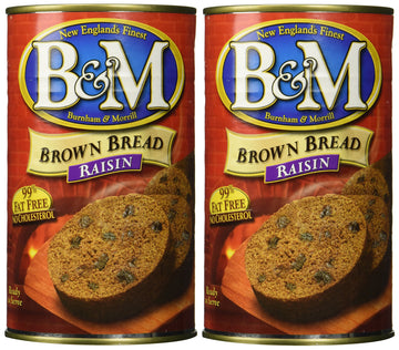 B & M Bread Brown Raisin, 16 Oz (Pack Of 2)