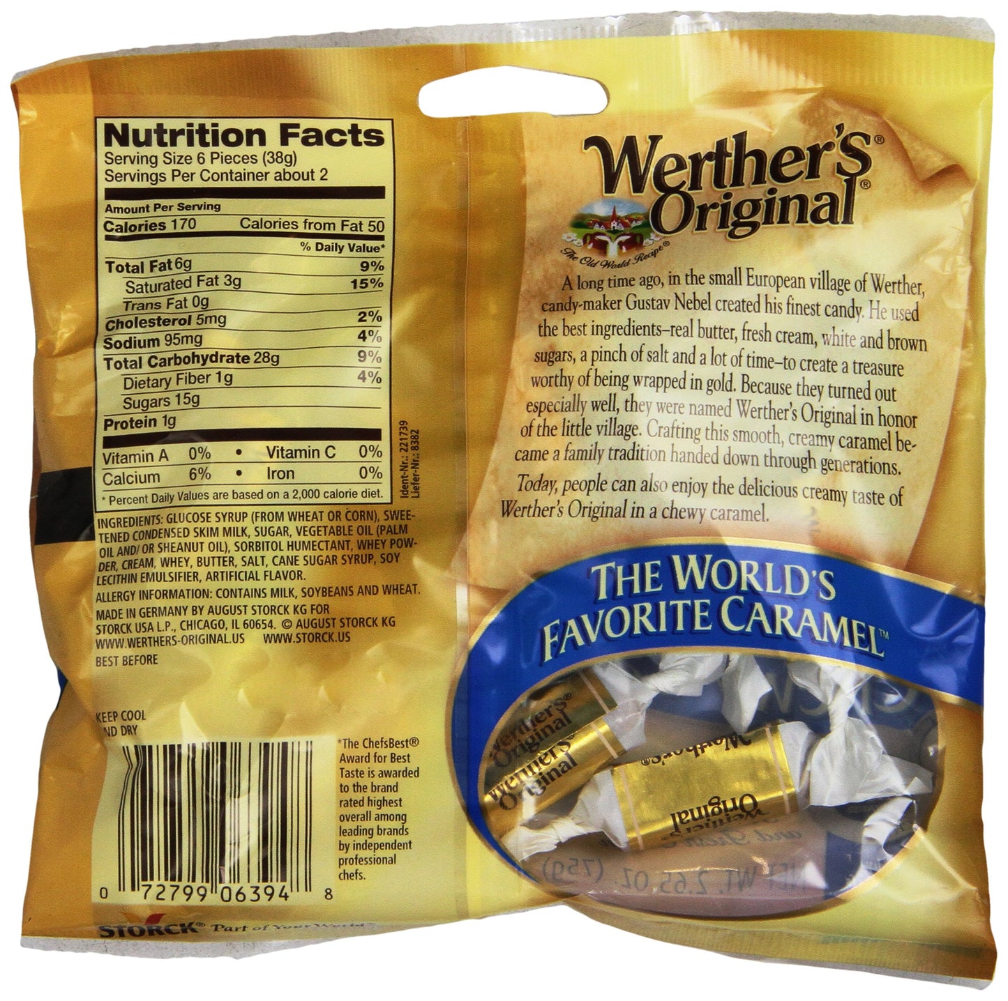 Werther'S Original Chewy Caramels: 2.65 Oz Bag (Pack Of 3)