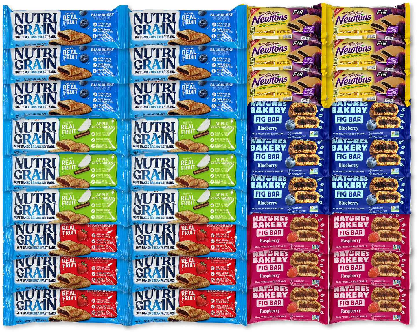 Niro Gift Basket Assortment | Healthy Snack And Fruit Bar Variety Pack | 6 Of Each Flavor 36 Single Wrapped Bars Total